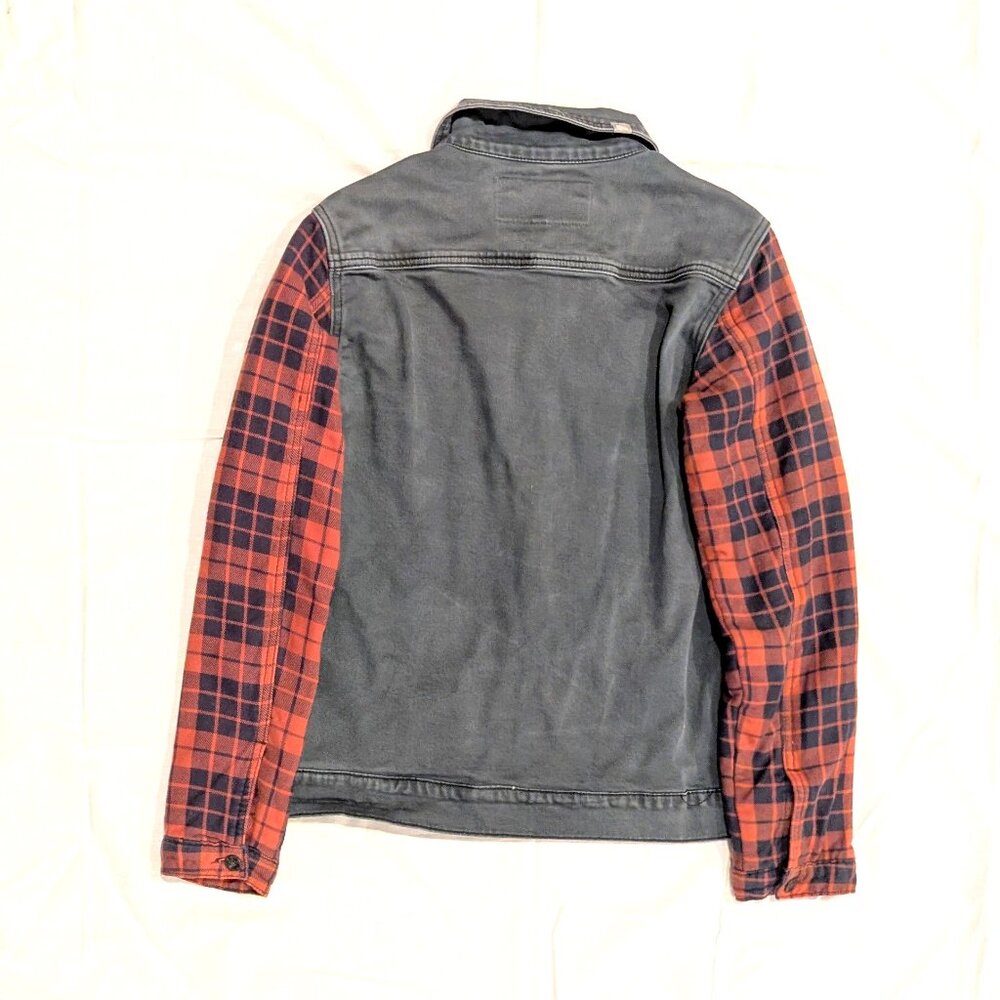 Vintage Ambiguous Button Down Denim Jacket W/ Red… - image 5